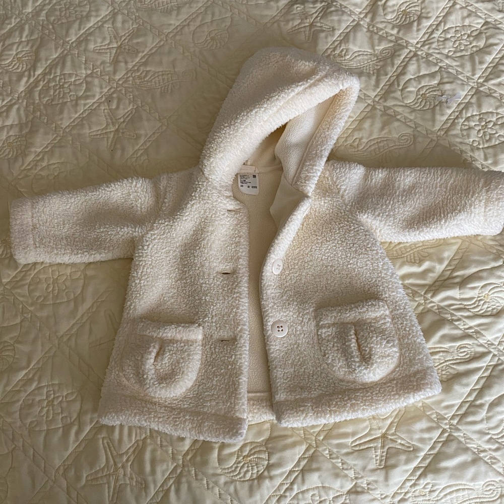 Baby Fuzzy Hooded Peacoat
